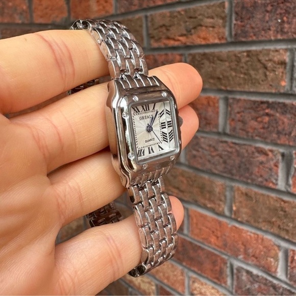 Panthere Classic Rectangle Stainless Steel Watch - Picture 10 of 13